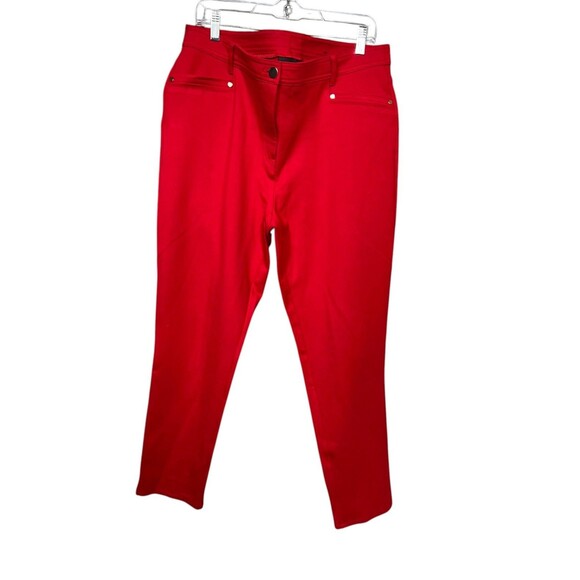 Chicos So Slimming Pants Red Size 2.5 Regular Straight Leg Pull On Stretch M - Picture 1 of 16